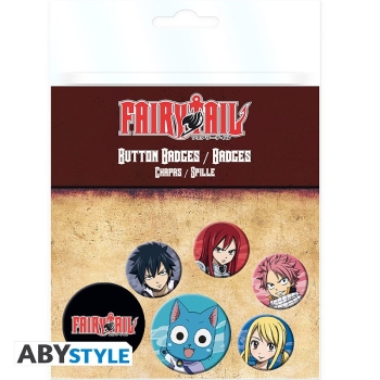 Fairy Tail - Characters - Zestaw przypinek